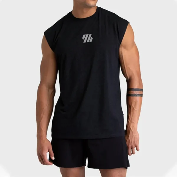 2024-Summer-new-Gym-Vest-Men-Bodybuilding-Sleeveless-Sports-Tank-Top-quick-drying-mesh-Fitness-Running